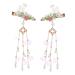 MAGICLULU 2 Pairs Butterfly Hair Clip Womens Hair Accessories Barrettes for Tassel Hair Clips Hair Stick for Lady Chinese Hair Barrettes Tassel Headdress Hairpin Miss Metal Alloy