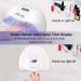 120W UV LED Nail Lamp Professional Nail Dryer | Gel Polish Light with 4 Timer Settings, LCD Display, and Sensor | Includes Manicure Tool Set - White - Buy Online on GoSupps.com