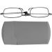 Bezax reading glasses fashion gray reader foldable blue light-blocking presbyopia glasses with portable storage box for older men and women (+250) professionally processed