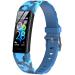 K-berho Kids Fitness Tracker, Fitness Watch Activity Tracker with Pedometers, Stopwatch, IP68 Waterproof, 11 Sport Modes for Kids Age 6-16 Years Old Camouflage Blue