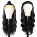 Dan & Dre curly wave headband wig for women fashionable adjustable headband scarf wig wig high temperature fiber wig with women's headbands afro long black wig