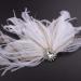 Chmier Bridal 1920s Flapper Feather Hair Clip Pin - Crystal White Roaring 20s Headpiece for Women and Girls - Buy Online on GoSupps.com