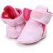 LACOFIA Baby Boys Girls Anti-Slip Soft Sole Slipper Booties 6-12 Months - Pink Stripes - Buy Online on GoSupps.com