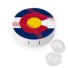 Colorado Flag Baseball Contact Lens Travel Kit Portable Cute Contact Box with Mirror for Daily Outdoor