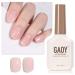 GAOY Jelly Nude Gel Nail Polish 16ml Sheer Pink Glitter Gel Polish Shimmering Translucent Color 1616 UV Light Cure for Nail Art DIY