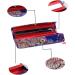 WiiAiloo Classic Woven Satin Lipstick Case Organizer with Mirror - 3 Pcs Random Colors | Retro Floral Lipstick Holder for Women and Girls - Buy Online on GoSupps.com