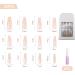 Luvadeyo 24 PCs Press On Nails Medium White French & Swirl Designs | Acrylic Fake Nails with Glue for Women The Pink Wave - Buy Online on GoSupps.com