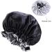 Satin Silky Bonnet Cap for Curly Hair | Double Layered Black Hair Wrap for Women - Buy Online on GoSupps.com