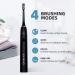 Hanasco Sonic Electric Toothbrush Rechargeable for Adults | 4 Modes, 2 Mins Timer, 8 Brush Heads | Whitening Clean, Soft Bristles | 38,000 VPM | Black - Buy Online on GoSupps.com