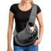 Small Dog Puppy Sling Carrier (Suggest Weight under 2kg) Hands-Free Cat Carry Bag Mesh Pet Dog Papoose Pouch Tote Bag Adjustable Padded Shoulder Pet Sling with Pocket & Collar Hook Black(under 2kg) 38 cm L x 10 cm W x 20 cm H