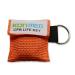 KONMED 20 pieces/pack CPR face protection CPR mask first aid keychain keyring (orange)
