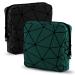 Aster 2 pieces binding storage tampon storage bag tampon periods bag with zip mini women's bandage portable bags product bag for women girls lipstick (black green)