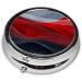 Colorful Silk Yarn Portable Metal Pill Box - Round Mini 3-Compartment Design for Small Pills | Ideal Travel Accessory - Buy Online on GoSupps.com