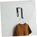 Alipis 2pcs Hook Storage Hangers Clothes Rack Hooks Door Hanger Hook for Hats Hook Door 8.00X3.70X1.30CM Black - Buy Online on GoSupps.com