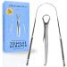 Tongue Scraper Variety Pack 100% Medical Grade Stainless Steel Spoon and U shaped Tongue Scrapers for Adult and Kids Easy To Use For Oral Care & Hygiene
