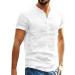 Ykohkofe Men's Casual Cotton Linen Shirt - Solid Color Button Up Beach Tee - White Medium - Buy Online on GoSupps.com