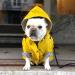 Minezi Waterproof Dog Coat - Zipper & Reflective Buttons Adjustable Strap Removable Hood Blue Checkered M (49-58cm) - Buy Online on GoSupps.com