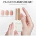 Gel Nail Polish Set French Manicure Kit Jelly Nude Nail Polish with White Liner Painted Gel Nail Polish and Nail Stamper for French Tips Soak Off UV/LED Nail Polish Gift for Women - Buy Online on GoSupps.com