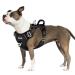 Eyin dog harness for large dogs adjustable breathable reflective padded and breathable breast dishes with handle and front bracket for daily training (black l) l (neck: 42-60cm breast: 47-86cm) black