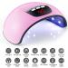 Eurobuy Nail Dryer 54W 18 UV LED Nail Lamp Fast Curing USB Nail Dryer with 3 Timer Setting Automatic Sensor LCD Display Nail Lamp for Gel Polish UV LED Gel Nail Art Manicure Pink - Buy Online on GoSupps.com