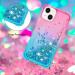 Tivenfezk Nadoli Glitzer Treisand Shell for iPhone 15 Plus | Silicone Shockproof Gradient Case | Transparent Bumper Liquid Cover in Pink & Blue - Buy Online on GoSupps.com