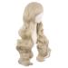 MapofBeauty 28 Inch Blonde Curly Wig - Charming Long Side Bangs Synthetic Hair for Women - Buy Online on GoSupps.com