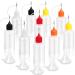 Fandamei 10 PCS Precision Tip Applicator Bottle  5 Color Glue Applicator Bottle with 5PCS Mini Funnel  30ml/1 Ounce Fine Needle Tip Squeeze Bottle for Alcohol Ink DIY Quilling Craft Acrylic Painting