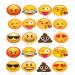 20 Emoji/Smiley Faces Edible Edible Cup Cake Toppers Birthday Party Wafer CarD Paper Decoration