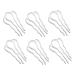 6 Pieces 4 Teeth Hair Combs Pins Brass Hair Fork Clips Hair Bun Plug Holder Hair Sides Comb Clip Hair Comb Clips Bridal Hair Accessories for Girls and Women  Large 65 x 35mm  Silver