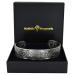 Wide Copper Magnetic Bracelet for Men Copper Wristband Pewter Plated Holistic Magnetic Band with 6 Strong Magnets Adjustable- Viking Eagle -VEP (M: Wrist 16.5-19.5cm/6.5-7.7")