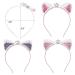 Tbestmax 6 Cat Ear Headbands for Party Costume and Daily Decorations - 6 Pcs Plastic Hair Hoops for Women and Girls - Buy Online on GoSupps.com