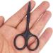Facial Hair Grooming Scissors for Men & Women - 3.7" Safety Tip Clippers for Eyebrows Nose Mustache Beard and Eyelashes - Black - Buy Online on GoSupps.com