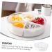 Alipis Dried Fruit Plate Lunchbox Vegetable Platter Kid Snack Serving Tray Candy Case Fruit Tray Household 26X7.5CM White - Buy Online on GoSupps.com