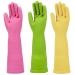 Rubber Cleaning Gloves for Washing Dishes Dishwashing Gloves for Kitchen Cleaning for Household Durable Reuseable Multicolor-m