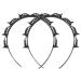 Headband with Clips 2 Double Bangs Hair Style Hair Clips Hairstyle Hairpin Headband Professional Braided Bangs Clip with Teeth Suitable for Women Girls Hair Accessories Black