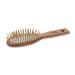 Nippes Solingen Pneumatics hair brush antistatic with 6 rows of wood pens |Grip in waxed beech |Stimulates the blood circulation |Develop hair without damaging it |Klein Oval 6-row |Wood pencils |Waxed beech