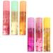 Minkissy 6PCs Lip Gloss Fruit taste moisturizing lipsticks Transparent Lippe Praller Lip Enhancer For Fuller Hydrated Beauty Lips