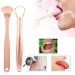2-Part Stainless Steel Tongue Scraping Set - Reusable Non-Slip Handle Storage Box - Tongue Brush for Adults & Kids (Rose Gold) - Buy Online on GoSupps.com