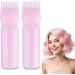 WLLHYF 2 Pack Root Comb Applicator Bottle 6 Ounce Hair Dye Bottle Brush Hair Oil Squeeze Bottles Plastic Hair Root Comb Color Applicator with Graduated Scale (Pink) - Buy Online on GoSupps.com