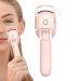 Eyelashes Curler - Portable Electric Lash Curling Tool - Rapid Heat-up Eye Lash Curler with Temperature Control 3 Modes Silicone Pad for Quick Natural Eye Lashes Pink