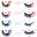 QYLPZ 8 Pairs Coloured False Eyelashes Colored Lashes Cat Eye Natural False Lashes Faux Mink Lashes Colored Lashes Fluffy Wispy Russian Strip Lashes with Color (4 MIX Colors ) Color mix02 - Buy Online on GoSupps.com
