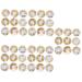 minkissy 45 Boxes Nail Art Accessories Rivet Nail Declas Metal Stickers Nail Stickers for Nail Art Stickers Gold Glitter Metal Nail Art False Nail Disc Plastic White Hollow Out