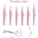 Scettar Stainless Steel Tweezers Set Stainless Steel Precision Eyebrow Tweezers for Women Precision Tweezers Set for Facial Hair Removal and Lash Extension - Buy Online on GoSupps.com
