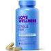 Love Wellness Sparkle Fiber Supplement for Gut Health, 90 Capsules - Beauty Fiber Pills for Sparkling Skin, Bloating Relief & Weight Management - Psyllium Husk Powder Fiber & Digestive Enzymes
