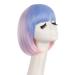 Mapofbeauty 30cm/12 Inch Straight Pony Bobo Hairstyle - Smooth Short Hair in Purple Pink Periwinkle Pale Pink & Blue | International Shipping - Buy Online on GoSupps.com
