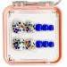 AJTUTUS French Tips Press on Toenails Fashionable Short Square Toe Stick on Colorful False Toe s for Women and Girls