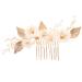 DEARMAMY Bride Hair Comb Wedding Hair Comb Clip Bride Flower Hairpin Women Hair Accessory
