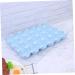 Healeved Box Egg Holder Plate Deviled Egg Holder Dispenser Container Refrigerator Egg Holder Egg Tray Wheat Blue 29*19CM - Buy Online on GoSupps.com