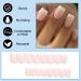 24 Pieces Short Pink White Gradient Press On Nails - Angular French Acrylic Full Cover Fake Nails for Women & Girls - Stylish Nude Color Gradient Fingernails - Buy Online on GoSupps.com