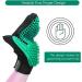 Pet Hair Remover Gloves with 255 Tips for Dog and Cat Grooming - 1 Pair Left & Right Deshedding Glove Brush - Green - Buy Online on GoSupps.com